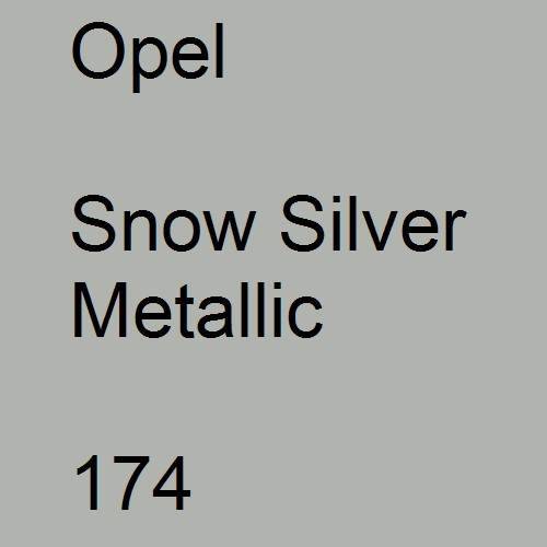 Opel, Snow Silver Metallic, 174.